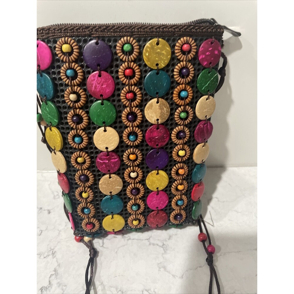 Coconut Shell Multi-Colored Shell Purse - image 4